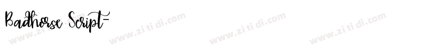 Badhorse Script字体转换 Badhorse Script字体转换